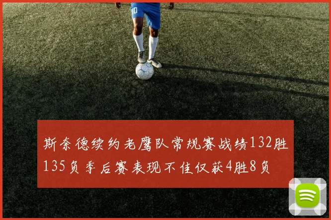 斯奈德续约老鹰队常规赛战绩132胜135负季后赛表现不佳仅获4胜8负